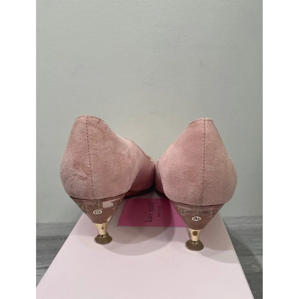 Kate‎ Spade Coco Pink Suede Pointed Toe Kitten Heel Pumps Womens 6M